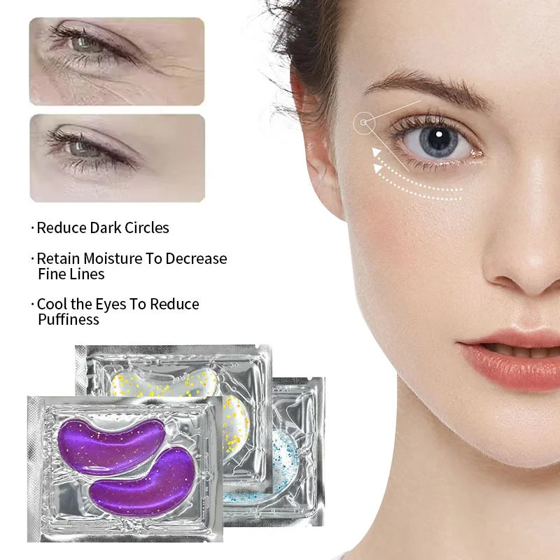 Soothing Reusable Gel Eye Patches – Hot & Cold Depuffing Pads for Tired Eyes