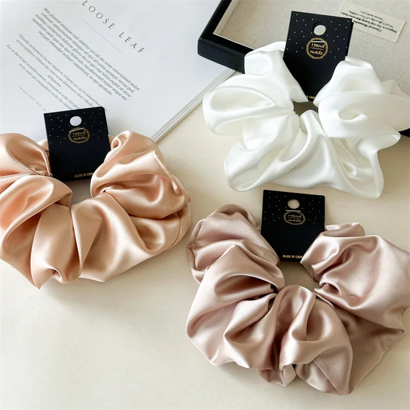 Luxury Satin Beauty Scrunchies — Soft Silk-Like Hair Ties for Everyday Glam