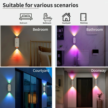 Smart Motion-Sensing LED Night Light – Rechargeable RGB Gradient & Magnetic Ambient Lamp for Home