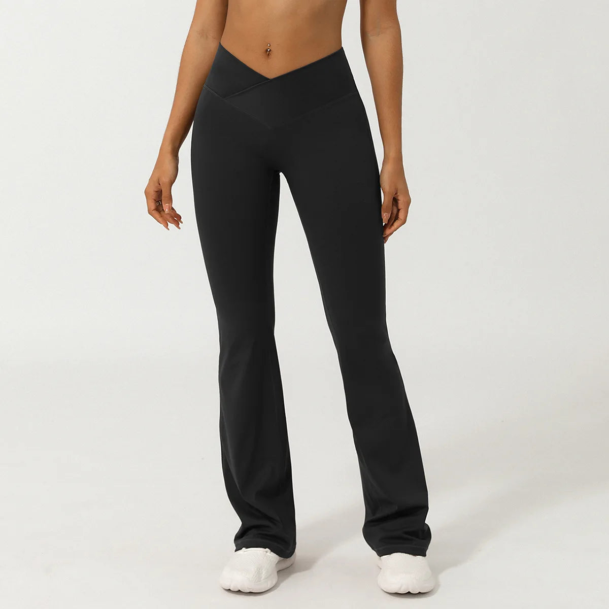 FlareFit Women's High-Waist Bell Bottom Yoga Pants – Quick-Dry Gym & Fitness Leggings