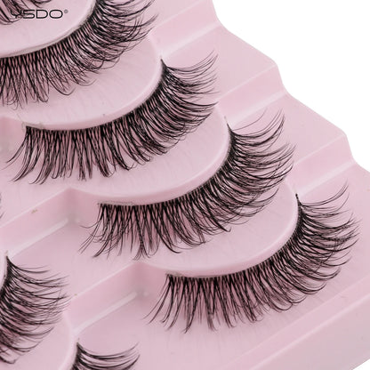 YSDO Half Lash Collection – 3 or 10 Pairs Natural Cat Eye 3D Faux Mink Lashes (Lightweight, Reusable, Soft Glam Finish)