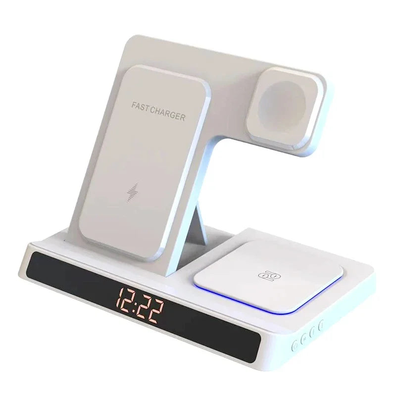 4-in-1 Foldable Wireless Charger Stand – Fast Charging Dock for iPhone 15/14/13/12, Apple Watch & AirPods