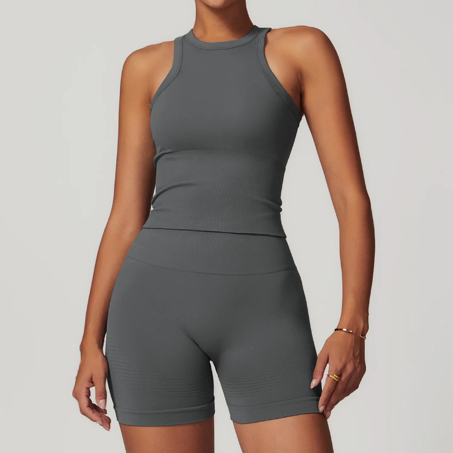 Seamless Confidence: 2-Piece Yoga & Fitness Set for Women - Sports Bra & Leggings