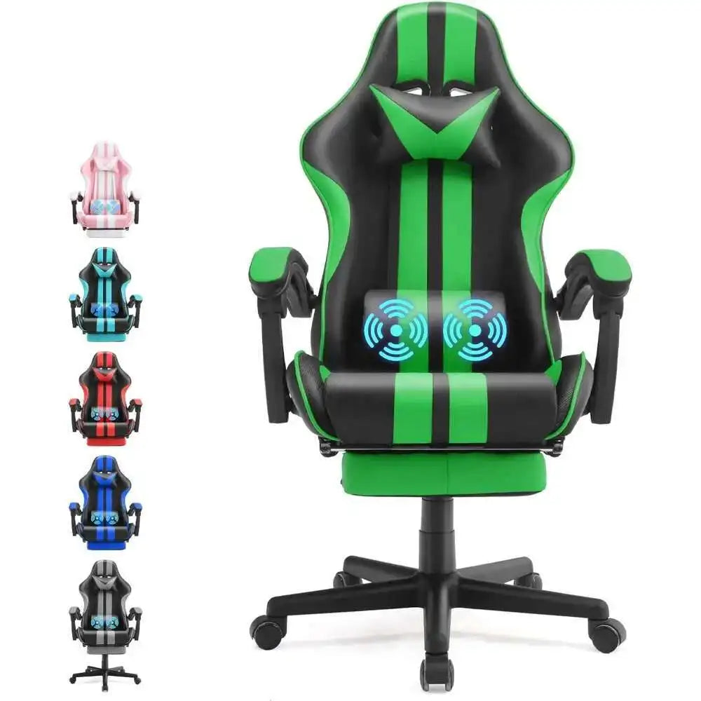 🔥 EliteX™ Ergonomic Gaming & Office Chair – Racing Style with Headrest & Lumbar Support