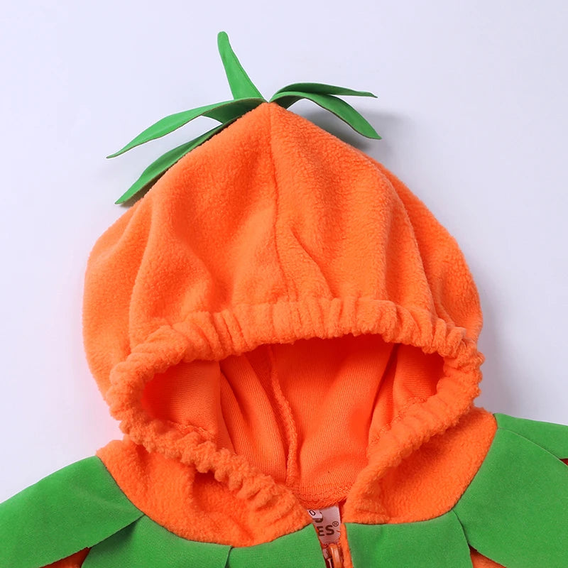 2025 Infant Baby Halloween Costume Pumpkin Outfits Hooded Romper Footed Pants Leggings for Newborn Girl Boys Cosplay Clothes Set