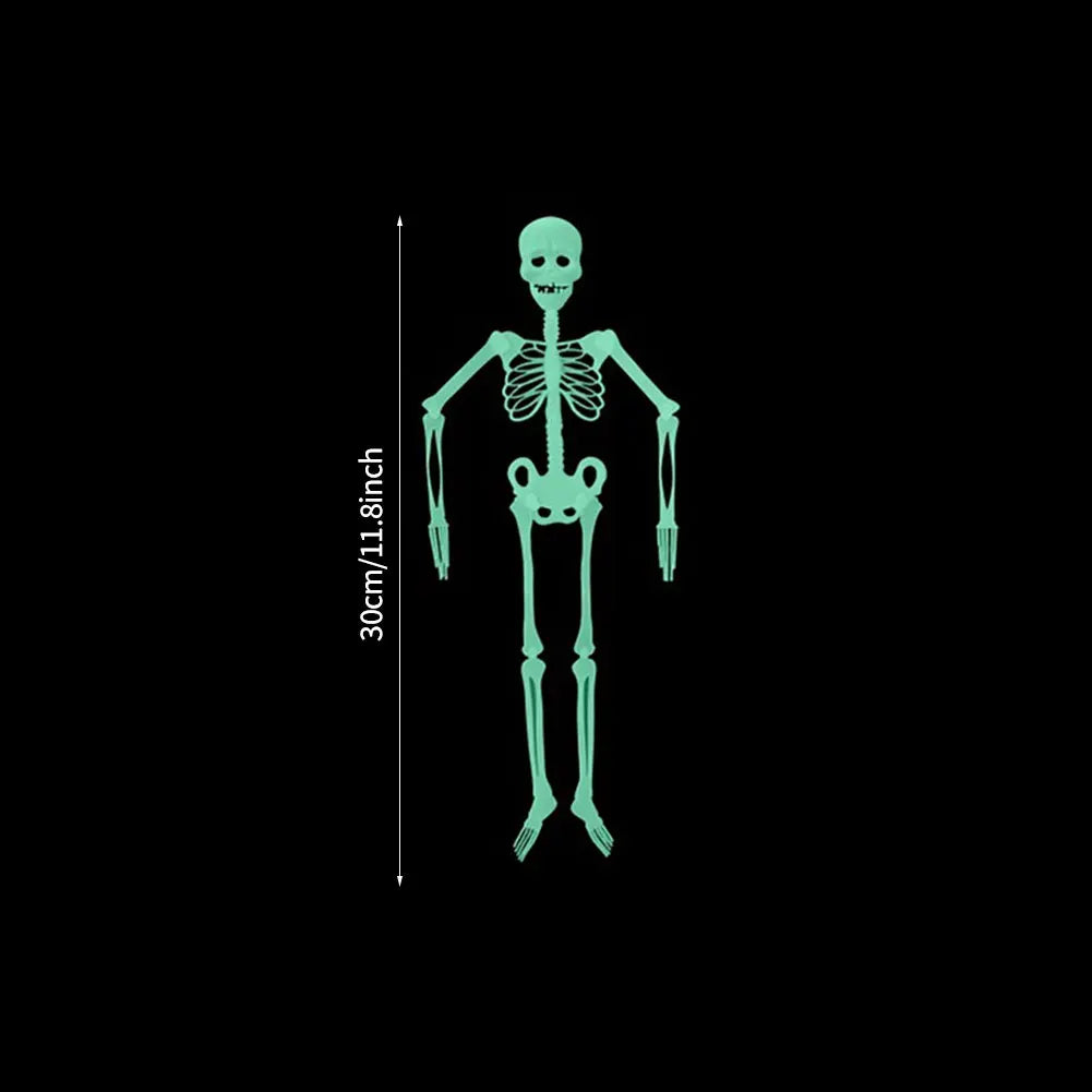 Glow-in-the-Dark Hanging Skeleton Décor – Spooky Halloween Yard & Party Decoration