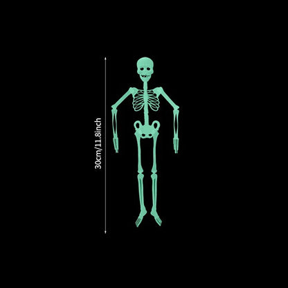 Glow-in-the-Dark Hanging Skeleton Décor – Spooky Halloween Yard & Party Decoration