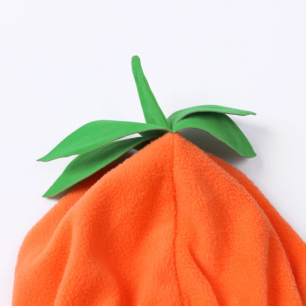 Baby Pumpkin Halloween Romper Set (Hooded + Pants + Hat)