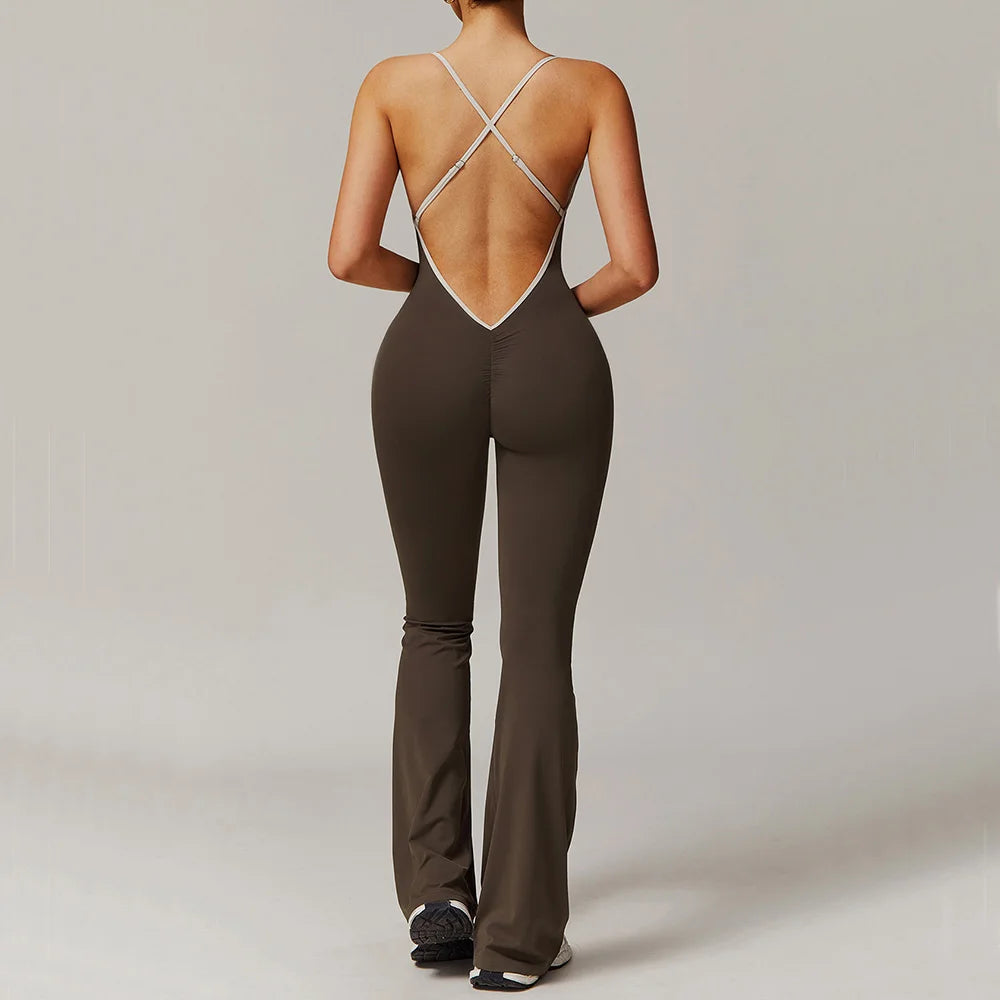 EmpowerFit Women’s Sports Jumpsuit – All-in-One Workout Romper for Gym, Yoga, and Fitness