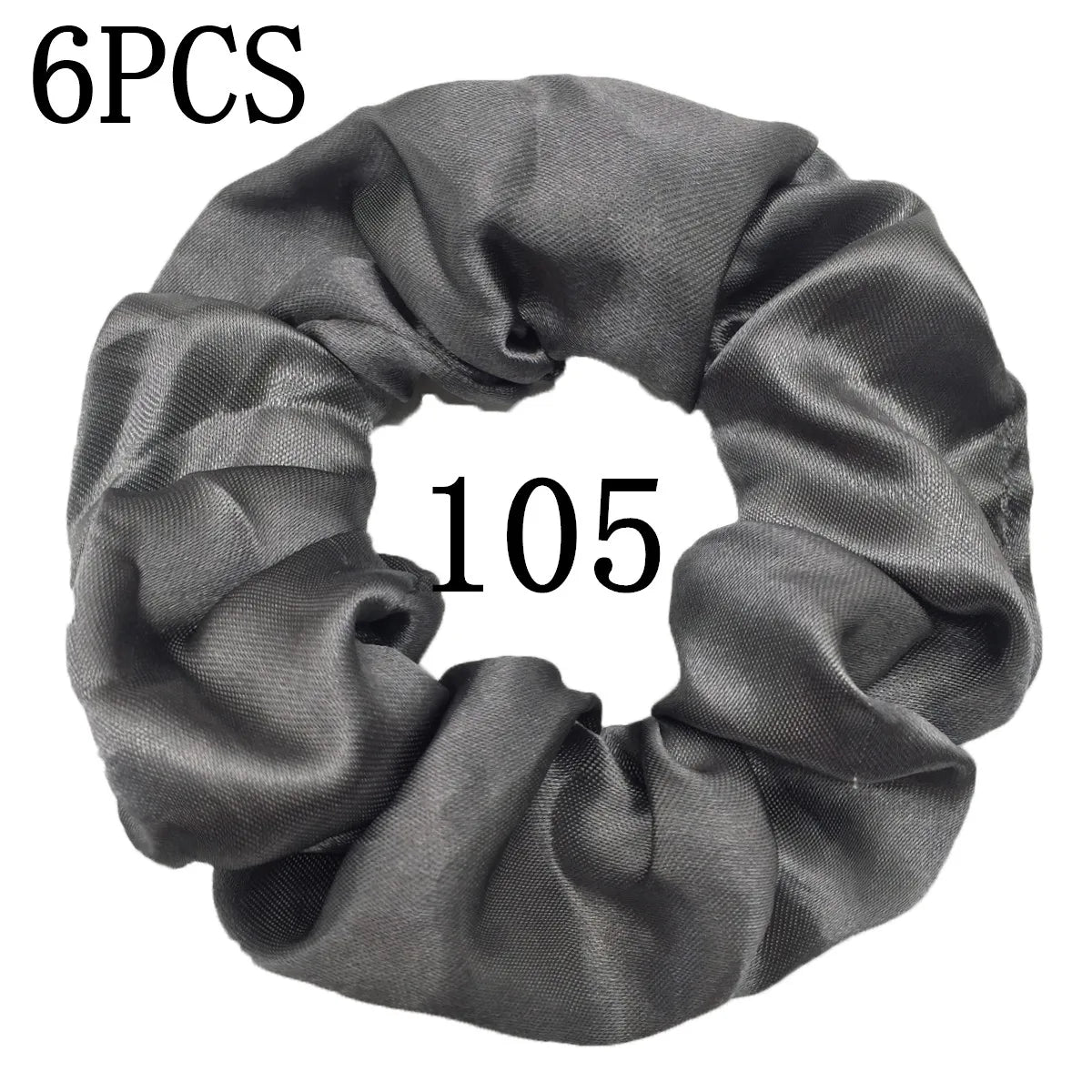 6-Pack Luxury Satin Scrunchies — Soft Silk-Like Hair Ties for Everyday Beauty & Self-Care
