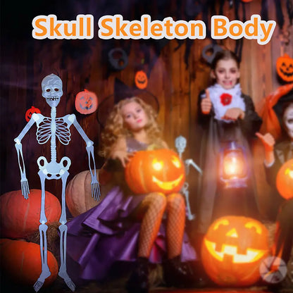 Glow-in-the-Dark Hanging Skeleton Décor – Spooky Halloween Yard & Party Decoration