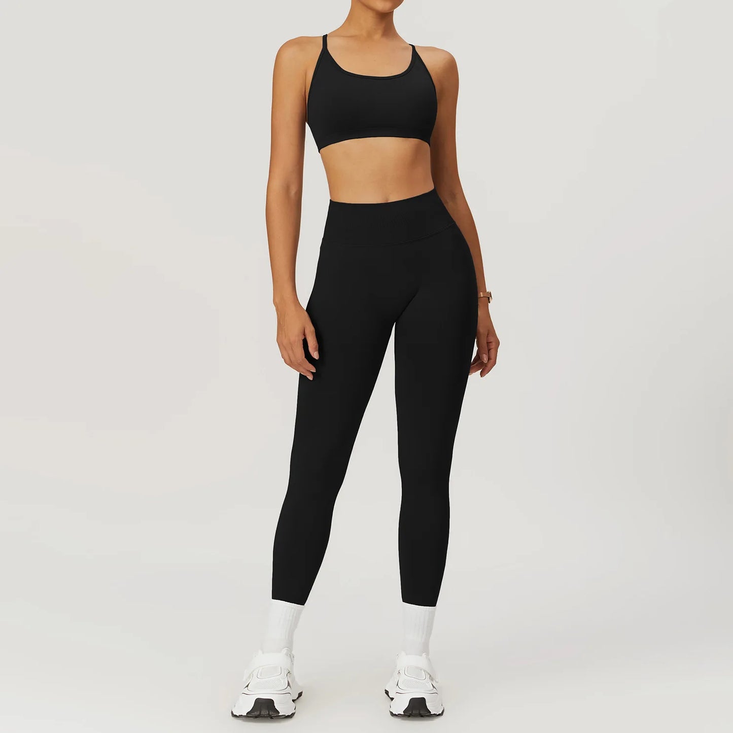 Fit & Fierce 2-Piece Yoga Set – Seamless Sports Bra & High-Waist Leggings for Maximum Comfort & Support