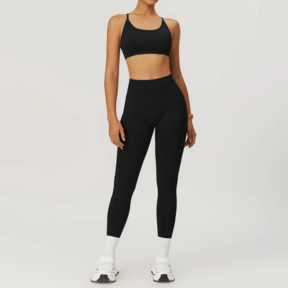 Fit & Fierce 2-Piece Yoga Set – Seamless Sports Bra & High-Waist Leggings for Maximum Comfort & Support