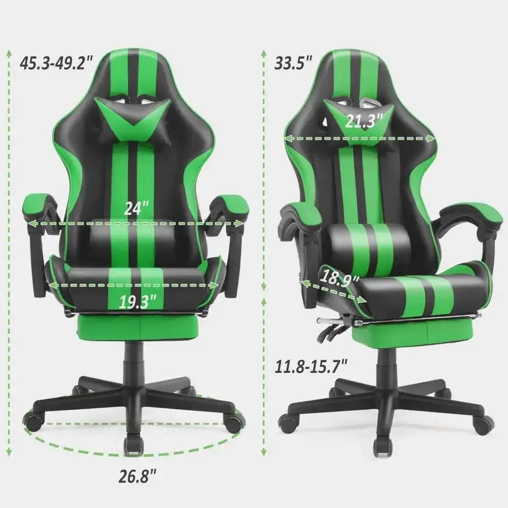 🔥 EliteX™ Ergonomic Gaming & Office Chair – Racing Style with Headrest & Lumbar Support