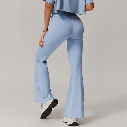 CurveFlow Flare Leggings – High Waist Bell-Bottom Yoga Pants for Gym, Chill & Everything In-Between