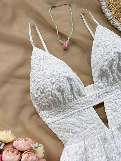 Ivory Breeze Backless Mini Dress – Strapless Summer Essential