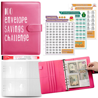 Money Goal Challenge Binder – 100 Envelope Savings Game for Smart Budgeting