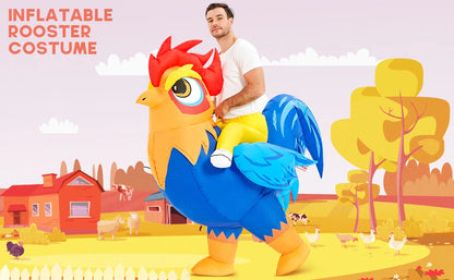 ✨ Inflatable Dinosaur & Animal Ride-On Costume – Funny Halloween Party Cosplay Suit for Adults