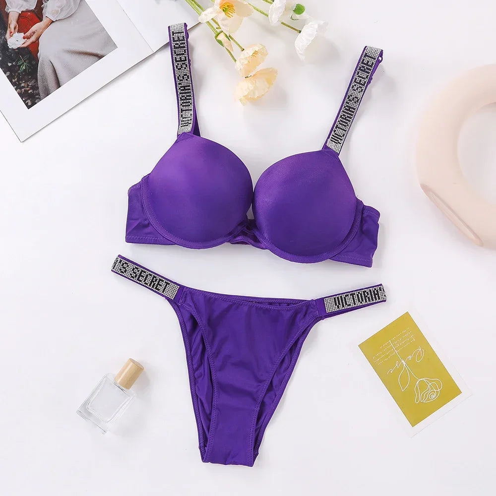 Classic Women's Fashion Lingerie Set Sexy Breathable Soft Versatile Shapewear Victoria's Secret Sexy Lingerie Bra and Panty Set