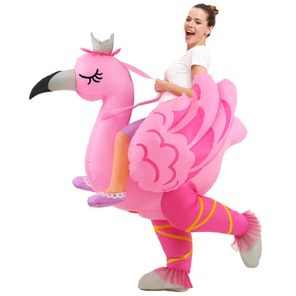 ✨ Inflatable Dinosaur & Animal Ride-On Costume – Funny Halloween Party Cosplay Suit for Adults
