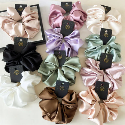Luxury Satin Beauty Scrunchies — Soft Silk-Like Hair Ties for Everyday Glam