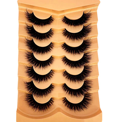 🖤 Cat Eye Magic: 7 Pairs of Luxurious, Fluffy Faux Mink Lashes!