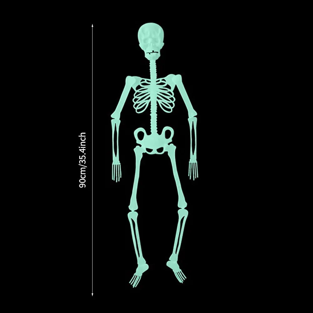 Glow-in-the-Dark Hanging Skeleton Décor – Spooky Halloween Yard & Party Decoration