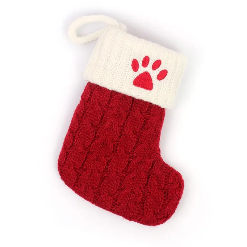Cozy Knit Christmas Stocking – Mini Alphabet Hanging Boot Ornament