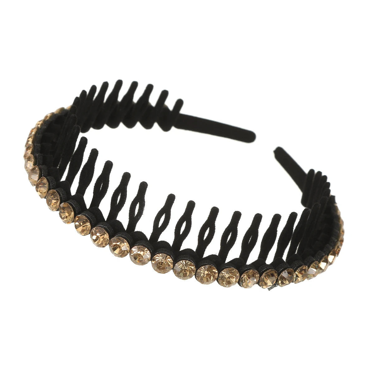 Shine On: Luxe Rhinestone Non-Slip Hair Hoops for Effortless Glam