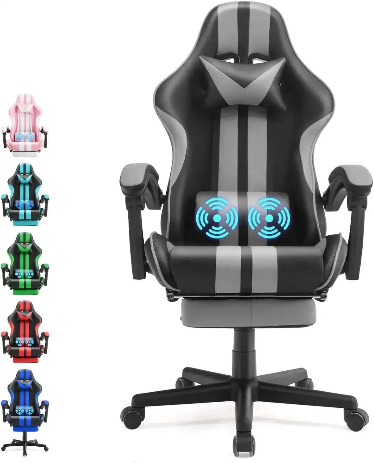 🔥 EliteX™ Ergonomic Gaming & Office Chair – Racing Style with Headrest & Lumbar Support