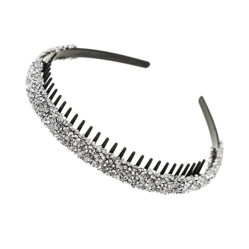 Shine On: Luxe Rhinestone Non-Slip Hair Hoops for Effortless Glam