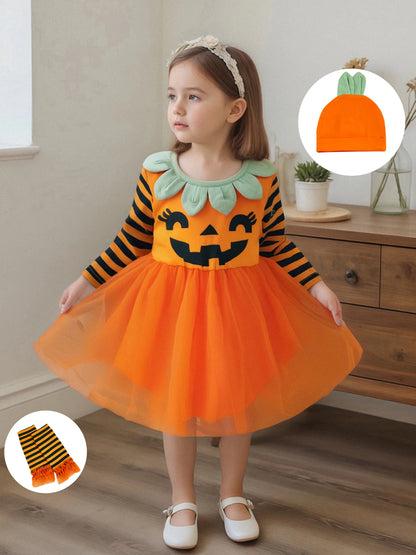 Pumpkin Baby Romper Set – Long Sleeve Halloween Outfit (0–18M)