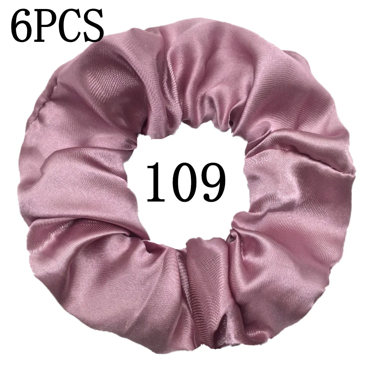 6-Pack Luxury Satin Scrunchies — Soft Silk-Like Hair Ties for Everyday Beauty & Self-Care