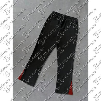 Y2K Flame Streetwear Joggers – “Rich Spirit” Graphic Sweatpants for Men & Women