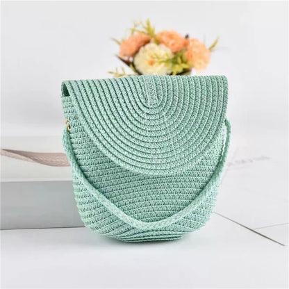 Coastal Woven Tote Bag – Summer Straw Shoulder Bag