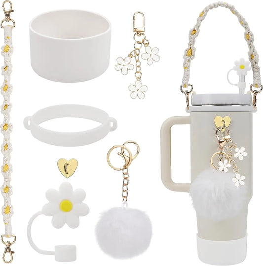 Stanley Cup Accessory Set – Protective Boot, Handle Strap & Charms (40oz)