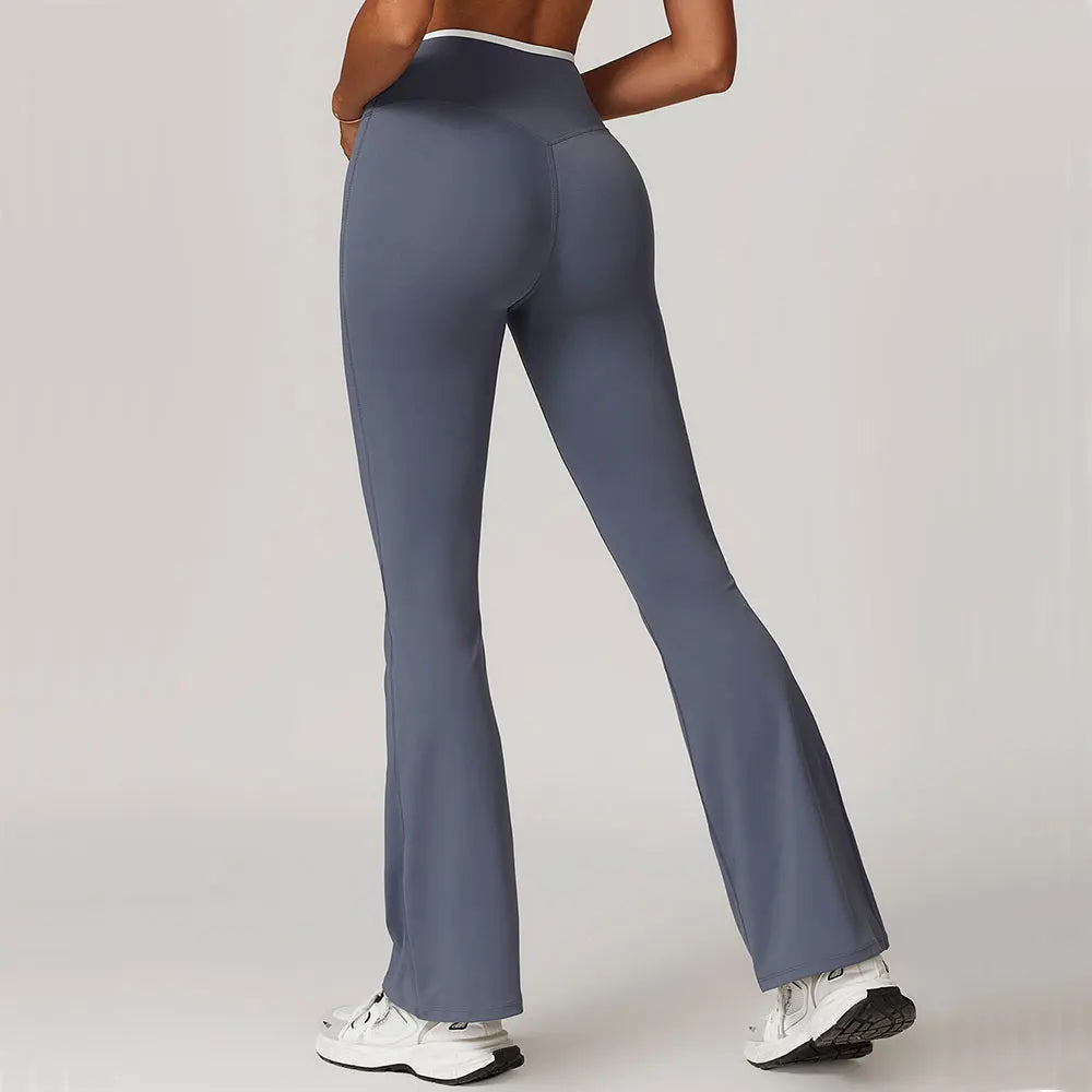 Lift & Shape Bell-Bottom Yoga Leggings | High-Waist Push-Up Fitness Pants for Women
