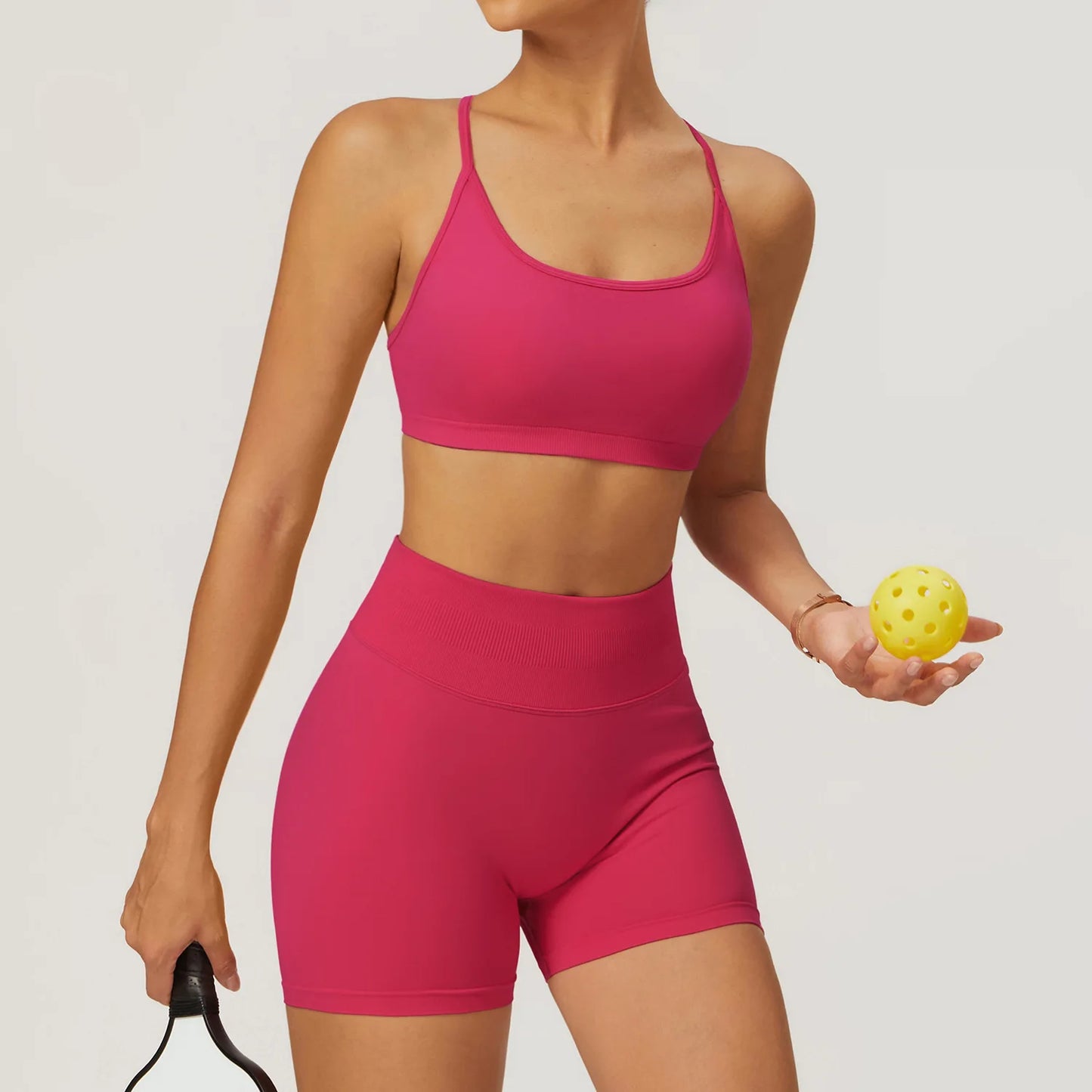 Fit & Fierce 2-Piece Yoga Set – Seamless Sports Bra & High-Waist Leggings for Maximum Comfort & Support
