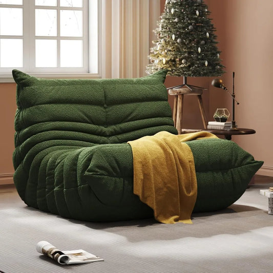 Bean Bag Chair, Fireside Chair, Large Bean Bag Chair for Adults, Bean Bag Chairs for Teens with High-Resilience Foam, Non-Slip