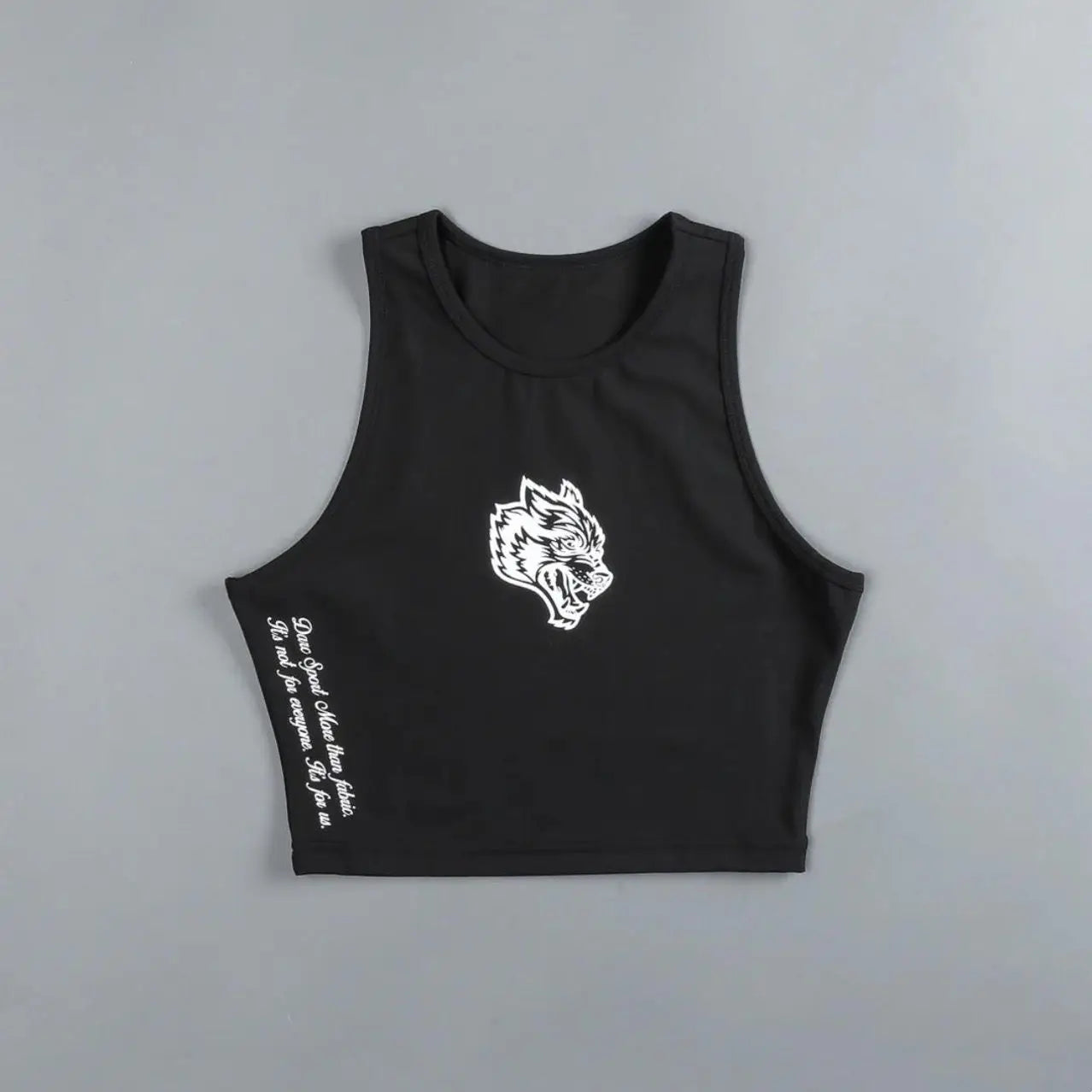 Bold Wolf Head Women's Workout Tank – Quick-Dry, Slim Fit Sleeveless Top