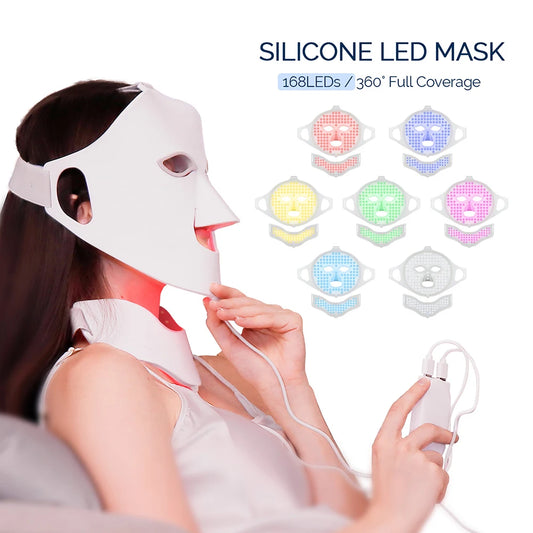 Red Light Therapy Flexible Facial Beauty Mask Skin Care Anti-Ance