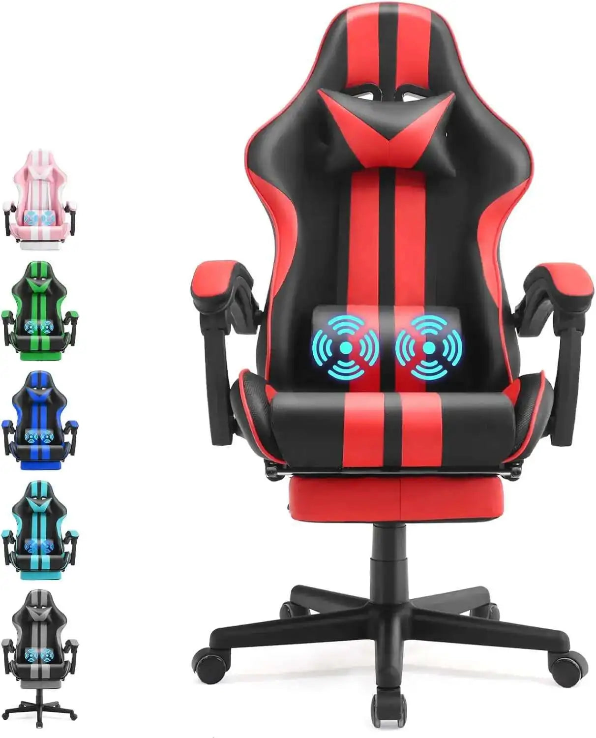 🔥 EliteX™ Ergonomic Gaming & Office Chair – Racing Style with Headrest & Lumbar Support
