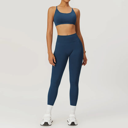 Fit & Fierce 2-Piece Yoga Set – Seamless Sports Bra & High-Waist Leggings for Maximum Comfort & Support