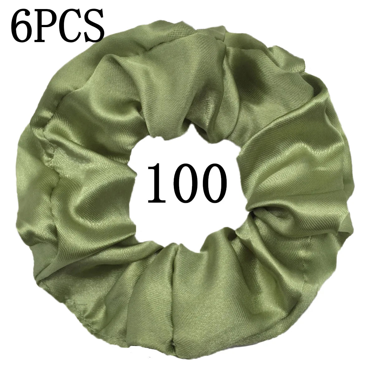 6-Pack Luxury Satin Scrunchies — Soft Silk-Like Hair Ties for Everyday Beauty & Self-Care