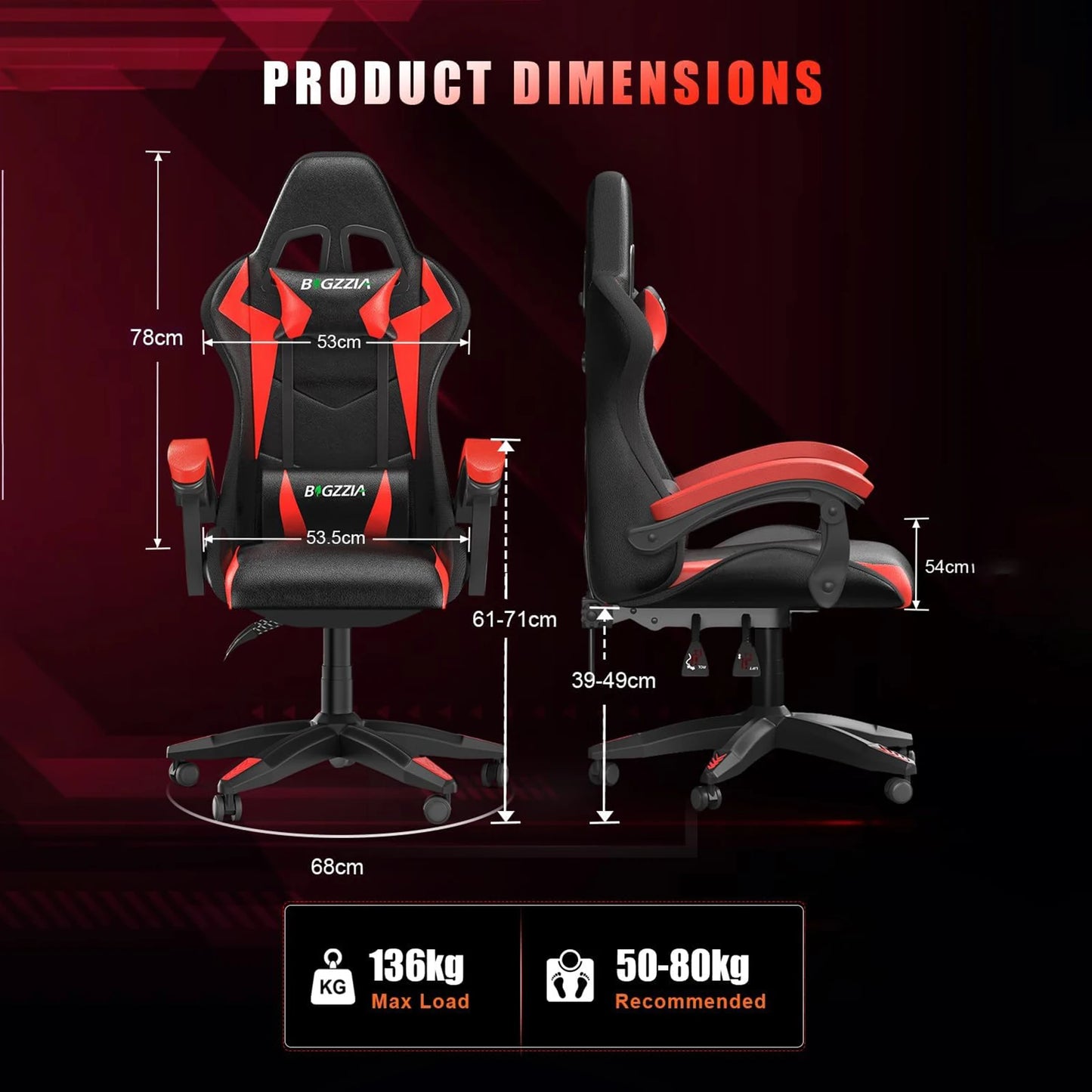 BlazeMode™ RGB Gaming Throne – LED Lights, Reclining Comfort, Pro-Level Support