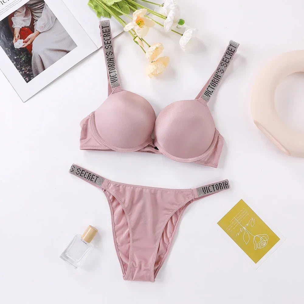 Classic Women's Fashion Lingerie Set Sexy Breathable Soft Versatile Shapewear Victoria's Secret Sexy Lingerie Bra and Panty Set
