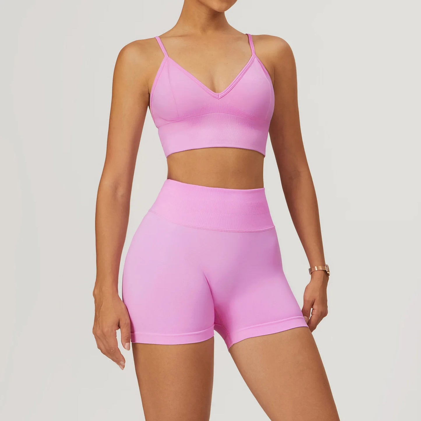 Fit & Fierce 2-Piece Yoga Set – Seamless Sports Bra & High-Waist Leggings for Maximum Comfort & Support
