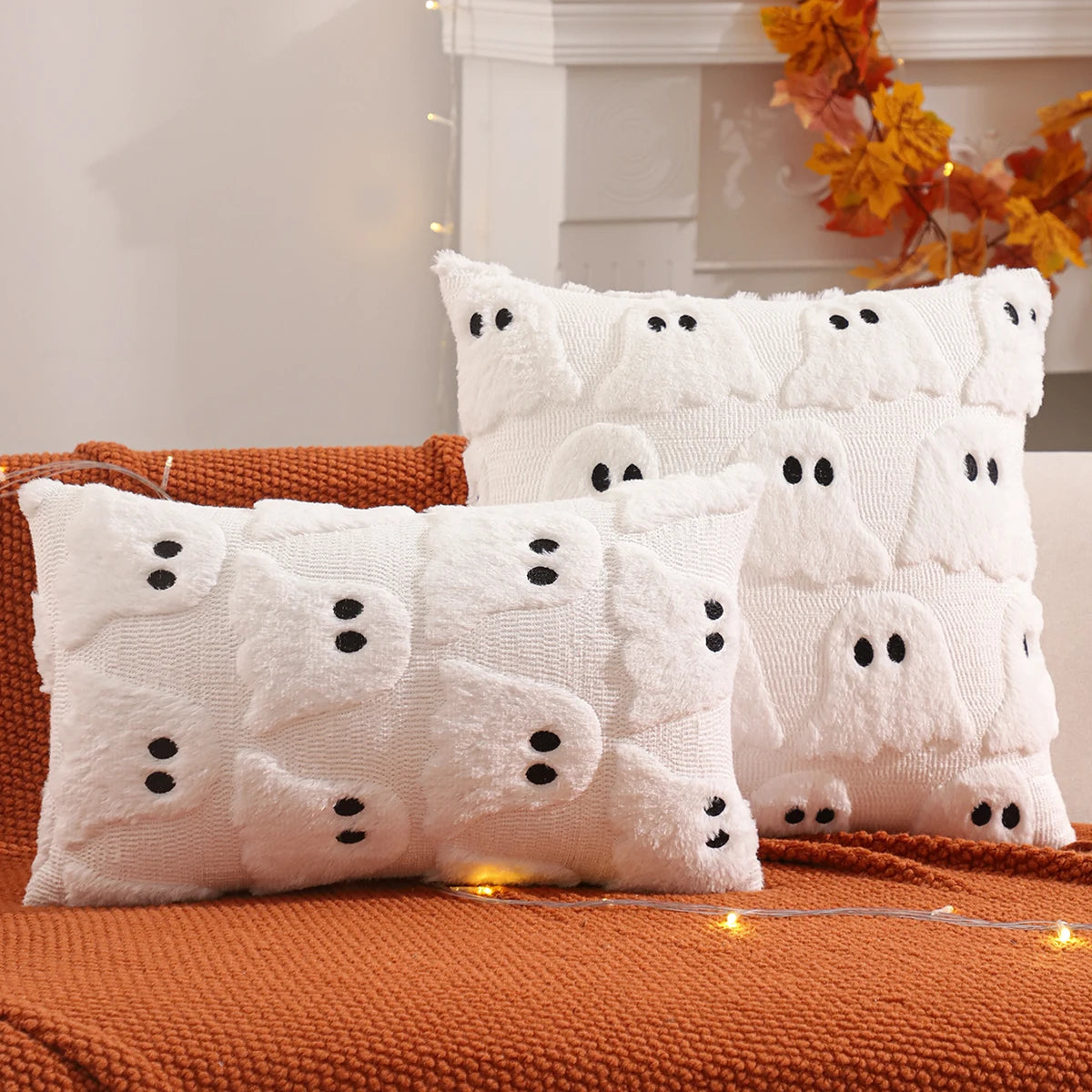Pumpkin Glow Plush Pillow Cover – Autumn Harvest Edition