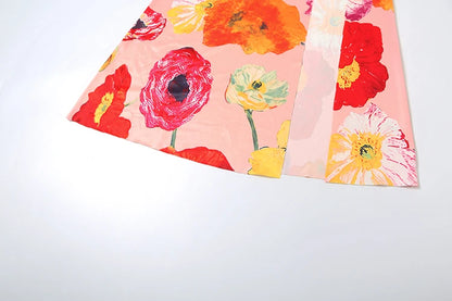 Tropical Bloom Halter Skirt Set
