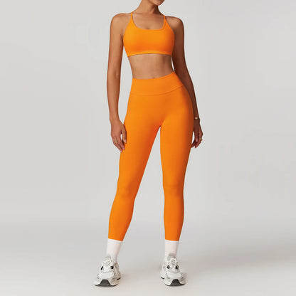 Fit & Fierce 2-Piece Yoga Set – Seamless Sports Bra & High-Waist Leggings for Maximum Comfort & Support